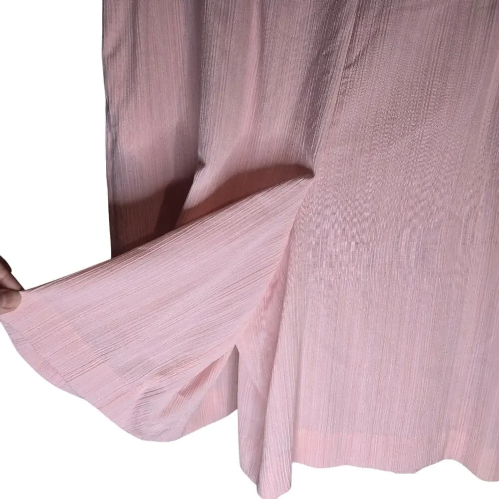 Joyce Med/Large Pink Elastic Waist High Rise Pleated Shorts [0232]